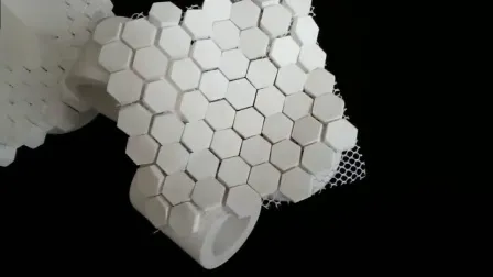 92% Wear Resistant Alumina Ceramic Hexagonal Tile Mat